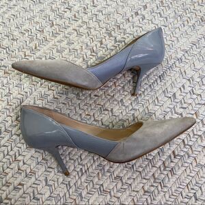 Zara Woman gray mixed media pumps size 37
